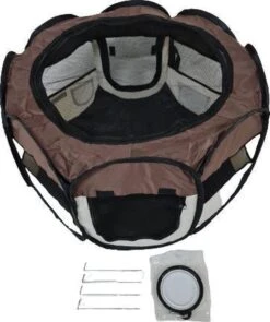 Dailyibed Opvouwbare Puppyren - Bruin - 115x115x58 Cm - Incl. Draagtas - Incl. Voederbak 22 Dailyibed Opvouwbare Puppyren - Bruin - 115x115x58 Cm - Incl. Draagtas - Incl. Voederbak -Honden Huis Winkel 1005x1200 2