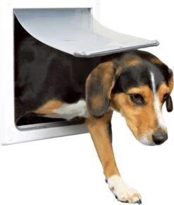 Trixie 2-Weg Hondenluik Wit - S-M 30 X 36 CM -Honden Huis Winkel 1014x1200 2