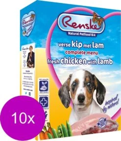 10x Renske Vers Gestoomd Complete Menu Kip - Lam 395 Gr -Honden Huis Winkel 1028x1200 2