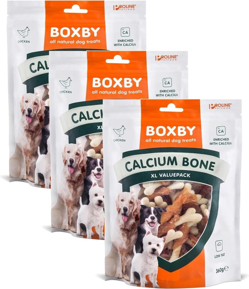 Proline Boxby Calcium Bone - Hondensnacks - 3 X 360 G Valuepack 2 Proline Boxby Calcium Bone - Hondensnacks - 3 X 360 G Valuepack - Afbeelding 2
