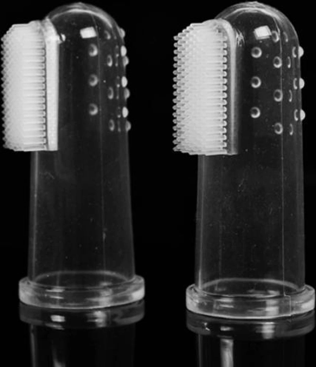 Merkloos Vinger Tandenborstel – 2 X 4 Merkloos Vinger Tandenborstel – 2 X - Afbeelding 4