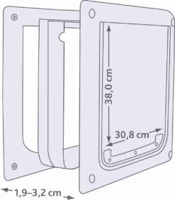 Trixie 2-Weg Hondenluik Wit - M-XL 39 X 45 CM -Honden Huis Winkel 1053x1200 3