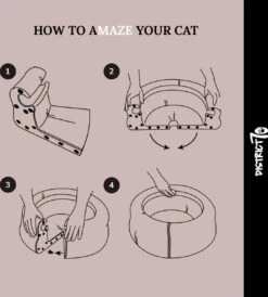 District 70 MAZE 3-in-1 Opvouwbare Kartonnen Kattenmand - Inclusief Catnip Balletje - Voor Slapen, Spelen En Krabben! -Honden Huis Winkel 1083x1200 4