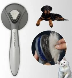 Merkloos Dierenborstel - Haarborstel Huisdieren - Borstel Voor Vacht Huisdier - Borstel Kat - Borstel Hond - Makkelijk Haar Verwijderen Met één Klik - Inclusief Speeltje - Kam Huisdier - Vachtverzorging - Massage -Honden Huis Winkel 1104x1200
