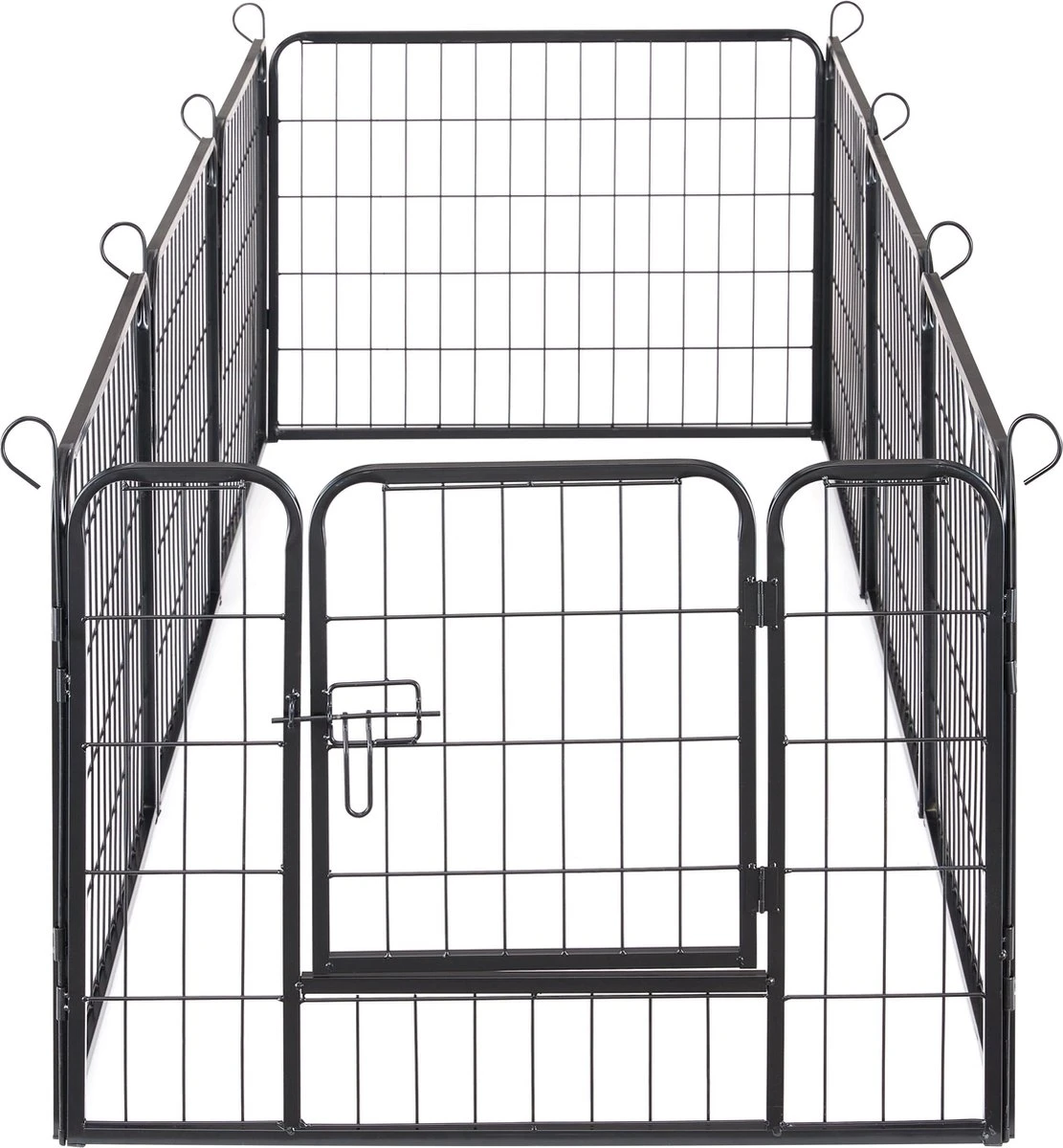 ACAZA Hondenren In 8 Panelen - Hondenkennel - Met Deur - 60 Cm Hoogte - Zwart 7 ACAZA Hondenren In 8 Panelen - Hondenkennel - Met Deur - 60 Cm Hoogte - Zwart - Afbeelding 7