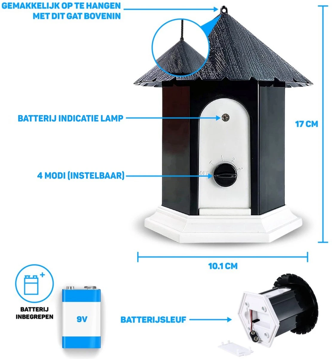 Vulpes Pets® Anti Blaf Apparaat Pro - Anti Blafband Voor Alle Honden - Luxe Hondentrainer - Diervriendelijk & Zonder Schok - Inclusief 9V Batterij - Waterbestendig - Ophangbaar - Instelbare Ultrasone Niveauregeling - 4 Standen 12 Vulpes Pets® Anti Blaf Apparaat Pro - Anti Blafband Voor Alle Honden - Luxe Hondentrainer - Diervriendelijk & Zonder Schok - Inclusief 9V Batterij - Waterbestendig - Ophangbaar - Instelbare Ultrasone Niveauregeling - 4 Standen - Afbeelding 12