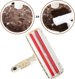 Merkloos Hoogwaardige Huisdierhaar Verwijderaar - Beste Oplossing Tegen Huisdierharen - Hondenhaar Verwijderaar - Kattenhaar Verwijderaar - Pluizenborstel - Haren Verwijderen - Ontharingsborstel - Haarvanger - Wit -Honden Huis Winkel 1127x1200