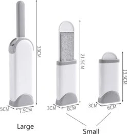 IGOODS - Pet Hair Remover - Hond & Kat Roller Brush - Dubbelzijdig Bont Ontharingsgereedschap Met Zelfreinigende Basis - Reismaatborstel - Voor Kleding - Bank - Tapijt - Autostoel GRIJS -Honden Huis Winkel 1133x1200