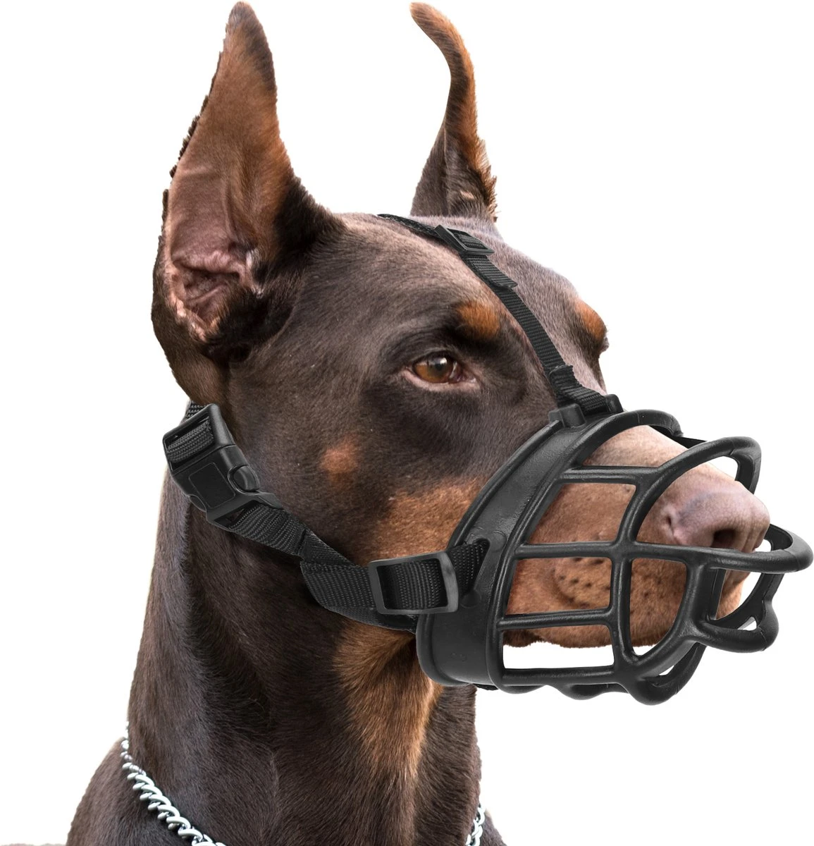 Nobleza Muilkorf Hond - Snuitomtrek 33 - Maat L - Zwart 1 Nobleza Muilkorf Hond - Snuitomtrek 33 - Maat L - Zwart