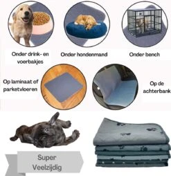 Sharon B - Puppy Training Pad - Plasmat - Beige Met Botjesprint - 80x90 Cm - Hondentoilet - Herbruikbaar - Wasbaar -Honden Huis Winkel 1167x1200 2