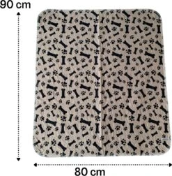 Sharon B - Puppy Training Pad - Plasmat - Beige Met Botjesprint - 80x90 Cm - Hondentoilet - Herbruikbaar - Wasbaar -Honden Huis Winkel 1176x1200 2