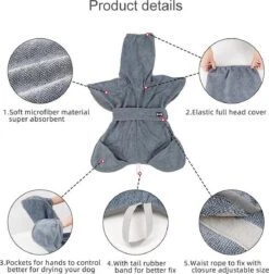 Super Absorberende Honden Badjas Grijs Maat L 12 Super Absorberende Honden Badjas Grijs Maat L -Honden Huis Winkel 1178x1200 1