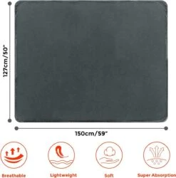 Hondendeken, Fleece, Waterdicht, Wasbaar, Hondenmat, Huisdier, Warme Zachte Deken Voor Hondendeken, Kattendeken, Deken Voor Katten En Honden, Waterdichte Deken Voor Bank, Bed, 150 X 127 Cm -Honden Huis Winkel 1185x1200 5