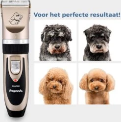 LifeGoods Hondentondeuse - Voor Katten En Honden - Complete Set - 5 Standen - Draadloos - Oplaadbaar - Goud/Zwart -Honden Huis Winkel 1187x1200 3