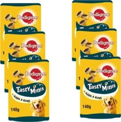 Pedigree Tasty Minis Cheesy Bites - Kaas & Rund - Hondensnack - 6 X 140g