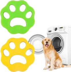 Merkloos Haarverwijderaar Wasmachine - 4 STUKS!! - Herbruikbare Honden- En Kattenhaarvanger - Sticky Pet Hair Remover - Pluispootjes - Huisdierhaar Verwijderaar - Groen Of Oranje -Honden Huis Winkel 1191x1200 1