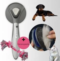 Merkloos Dierenborstel - Haarborstel Huisdieren - Borstel Voor Vacht Huisdier - Borstel Kat - Borstel Hond - Makkelijk Haar Verwijderen Met één Klik - Inclusief Speeltje - Kam Huisdier - Vachtverzorging - Massage -Honden Huis Winkel 1192x1200 4
