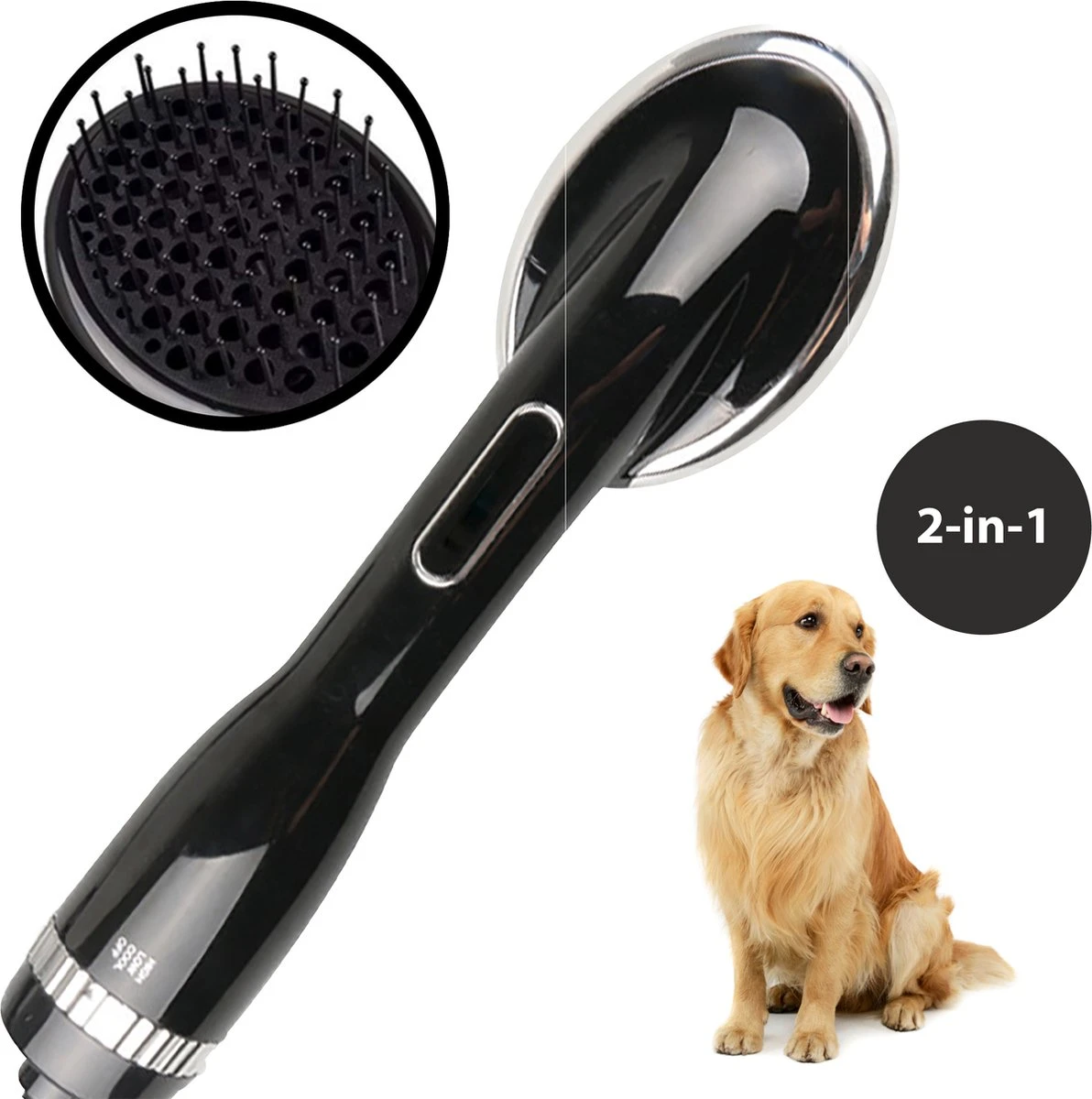 RoiPets® Hondenfohn 2 In 1 – 1000W - Honden Droger – Met Borstel - Waterblazer - Haar Verzorging - Honden Borstel Zwart - Honden/Katten/Dieren 1 RoiPets® Hondenfohn 2 In 1 – 1000W - Honden Droger – Met Borstel - Waterblazer - Haar Verzorging - Honden Borstel Zwart - Honden/Katten/Dieren