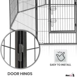 MaxxPet Puppyren - Hondenbench - Hondenren- Puppyren Met 8 Kennelpanelen - Staal -80 X 80 Cm Ø 210 Cm -Honden Huis Winkel 1194x1200 10