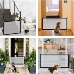 Merkloos ACE Pets – Oprolbaar Hondenrek Voor Binnen - Traphekje Hond Zonder Boren - Veiligheidshek Deurhekje - 180 X 72 Cm - Zwart -Honden Huis Winkel 1198x1200 17