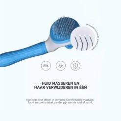 Lorell Pet Company Kattenborstel/Hondenborstel - Borstel Voor Langharig/kortharig -Hondenhaar En Kattenhaar Verwijderaar - Blauw -Honden Huis Winkel 1199x1200