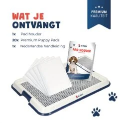 JC Pets Premium Pad Houder Met Rooster - Inclusief 20 Puppy Training Pads - Hondentoilet - Zindelijkheidstraining Hond -Honden Huis Winkel 1199x1200 3