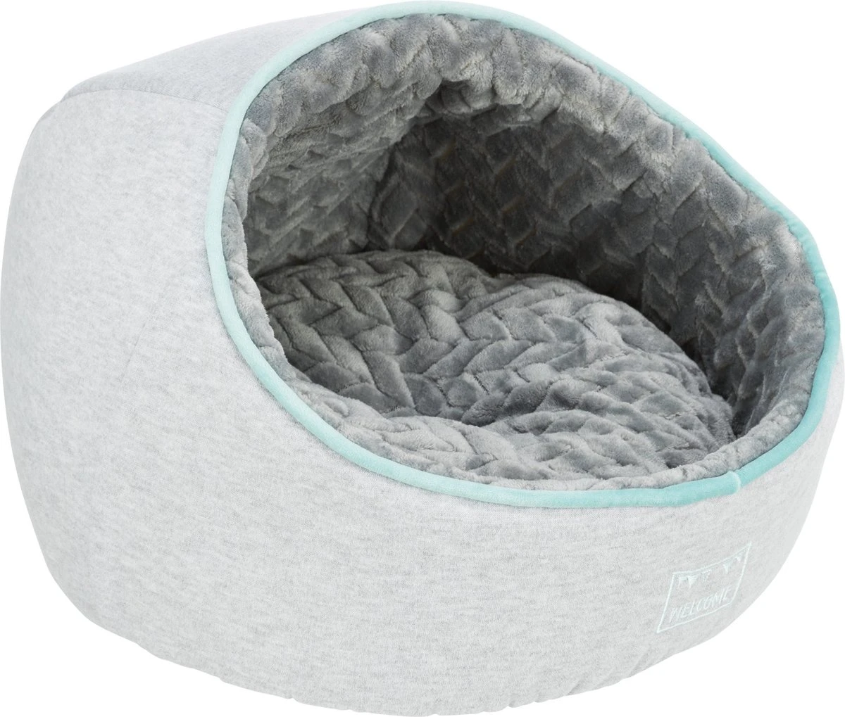 Trixie Hondenmand Iglo Junior Lichtgrijs / Mintgroen - 40X40X27 CM 2 Trixie Hondenmand Iglo Junior Lichtgrijs / Mintgroen - 40X40X27 CM - Afbeelding 2