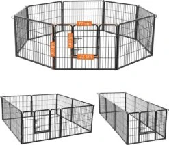 Transformeerbare Hondenren - Dieromheining Van 60 Cm Hoog En 210 Cm Diagonaal - Zwart -Honden Huis Winkel 1200x1031 1