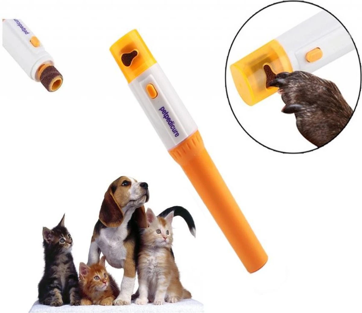 Petpedicure Draadloze Elektrische Nagelvijl - Hond/Kat 1 Petpedicure Draadloze Elektrische Nagelvijl - Hond/Kat