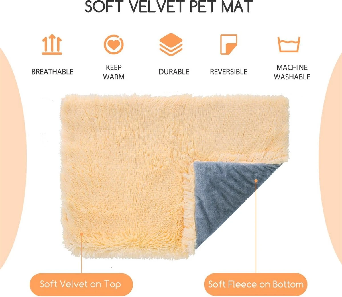 Nobleza Fluffy Benchkussen - Dierenkussen - Hondenkussen - Kattenkussen - Benchmat - Dierenmat - Hondenmat - Kattenmat - Crème - Maat L 8 Nobleza Fluffy Benchkussen - Dierenkussen - Hondenkussen - Kattenkussen - Benchmat - Dierenmat - Hondenmat - Kattenmat - Crème - Maat L - Afbeelding 8