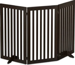 Relaxdays Veiligheidshekje Hout - 92 Cm Hoog - Hondenhek - Inklapbaar - Bruin - 3 Panelen