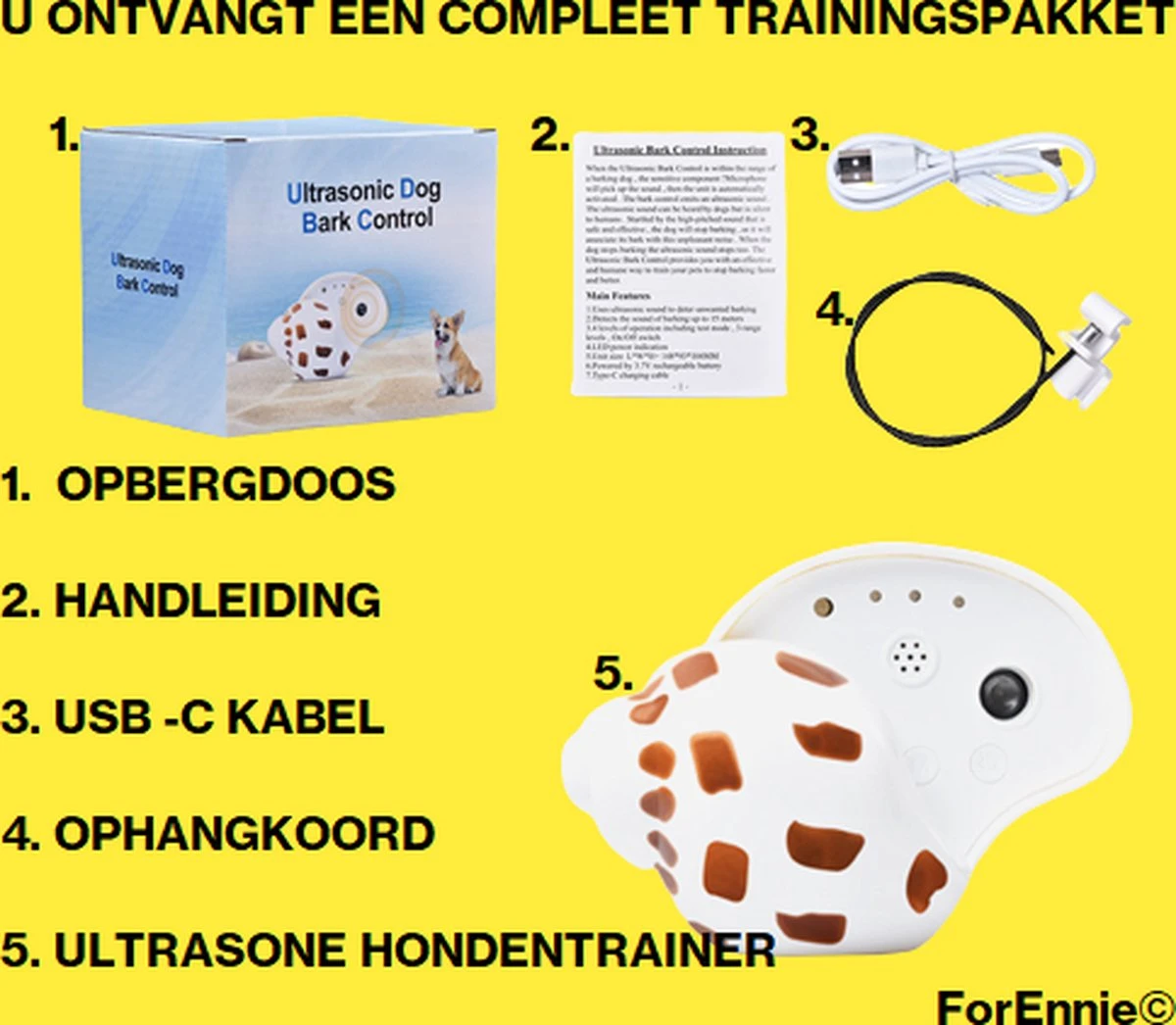 Merkloos Ultrasone Hondentrainer - Anti Blafapparaat | Anti Blaf Apparaat | Anti Blafband | Dierendag | Trainer | Design | Schelp | Retro | Blafband Voor Honden 5 Merkloos Ultrasone Hondentrainer - Anti Blafapparaat | Anti Blaf Apparaat | Anti Blafband | Dierendag | Trainer | Design | Schelp | Retro | Blafband Voor Honden - Afbeelding 5
