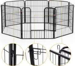 Merkloos Hondenren - Puppyren - Hondenkennel - 8 Kennelpanelen - Staal - 80 Cm Hoog - 640 Cm Omtrek - Uitbreidbaar 13 Merkloos Hondenren - Puppyren - Hondenkennel - 8 Kennelpanelen - Staal - 80 Cm Hoog - 640 Cm Omtrek - Uitbreidbaar -Honden Huis Winkel 1200x1051 1