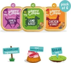 Merkloos Edgard & Cooper Hondenvoer Multipack Kip - Wild - Lam 6 X 100 Gr -Honden Huis Winkel 1200x1058 1