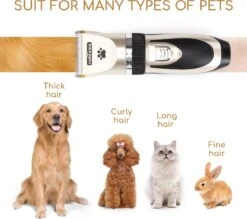 Nobleza B78 - Dieren Tondeuse Set - 4 Opzetkammen - Voor Huisdieren Katten & Honden - Draadloos -Honden Huis Winkel 1200x1062 2
