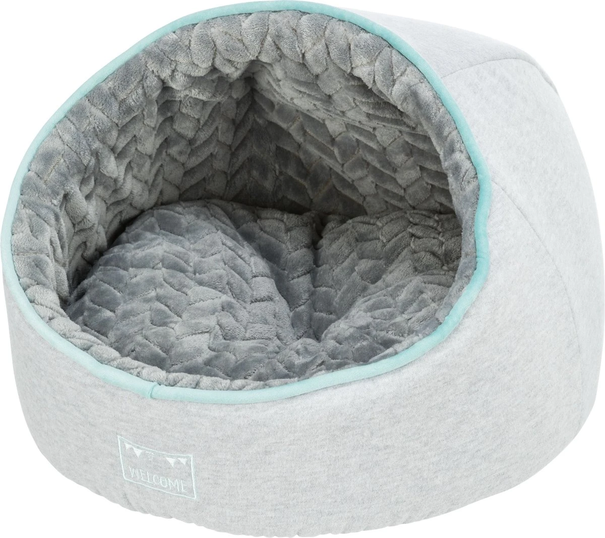 Trixie Hondenmand Iglo Junior Lichtgrijs / Mintgroen - 40X40X27 CM 3 Trixie Hondenmand Iglo Junior Lichtgrijs / Mintgroen - 40X40X27 CM - Afbeelding 3