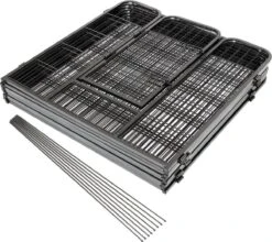 Merkloos Premium Puppyren - 80 Cm Hoog - 640 Cm Omtrek - Hondenren - Hondenhok - Grijs Hamerslag -Honden Huis Winkel 1200x1069 1