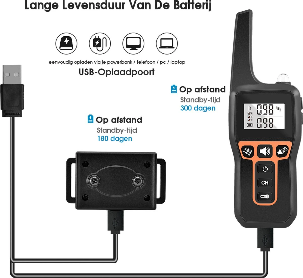 Anti Blafband EN Trainingshalsband In 1 - UNIEK SYSTEEM - 1000m Bereik - 100 Levels 6 Anti Blafband EN Trainingshalsband In 1 - UNIEK SYSTEEM - 1000m Bereik - 100 Levels - Afbeelding 6