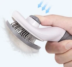 Kattenborstel - Hondenborstel - Pluizenverwijderaar - Haarverwijderaar Voor Huisdieren - Hondenkam - Kattenkam - Huisdierhaar Verwijderaar - Ontpluizer - Kattenhaar & Hondenhaar Verwijderaar - Voor Langharig & Kortharig - Grijs -Honden Huis Winkel 1200x1109