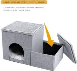 2-in-1 Hondenhuis & Hondentrap - Voor Binnen - Huisdieren Huisje - Hondenmand - Kattenmand - 67.5x40x37.5 Cm - Grijs 9 2-in-1 Hondenhuis & Hondentrap - Voor Binnen - Huisdieren Huisje - Hondenmand - Kattenmand - 67.5x40x37.5 Cm - Grijs -Honden Huis Winkel 1200x1114 3