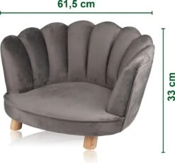 Maxxpro Katten- En Hondenstoel - Grijs - Verhoogd Met Houten Poten - Fluweel Materiaal - 61.5 X 52 X 33 CM - Huisdieren Tot 80 KG 13 Maxxpro Katten- En Hondenstoel - Grijs - Verhoogd Met Houten Poten - Fluweel Materiaal - 61.5 X 52 X 33 CM - Huisdieren Tot 80 KG -Honden Huis Winkel 1200x1119
