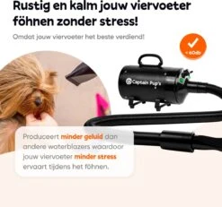 Captain Pup's Professionele Hondenföhn Met 4 Opzetstukken - Bijgeleverde Hondenborstel - Waterblazer Voor Honden - Zwart -Honden Huis Winkel 1200x1120 1