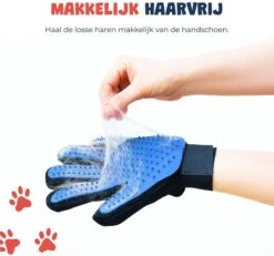 Merkloos Vachtverzorgingshandschoen -Honden Huis Winkel 1200x1120 2