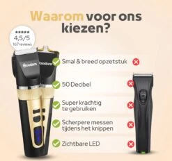 Woodoro Professionele 2-in-1 Hondentondeuse Voor Dikke Vacht – Draadloze Honden Tondeuse & Hondentrimmer – Stille Tondeuse Katten & Honden Trimset -Honden Huis Winkel 1200x1126