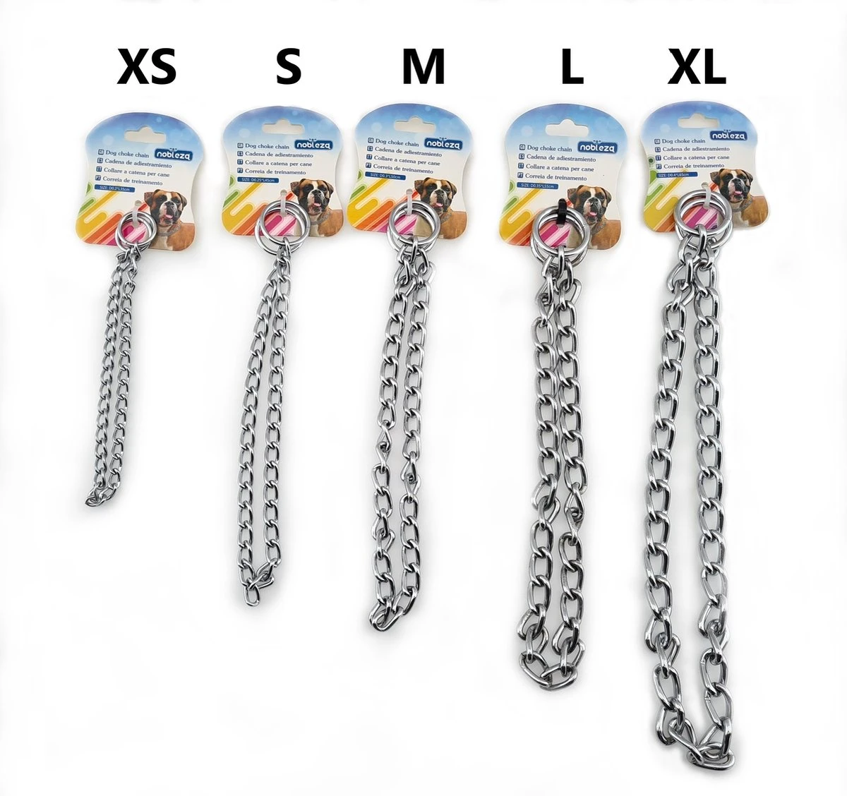 Nobleza Slipketting Hond - Sliphalsband - Trainingshalsband - Hondenketting - Maat L 6 Nobleza Slipketting Hond - Sliphalsband - Trainingshalsband - Hondenketting - Maat L - Afbeelding 6