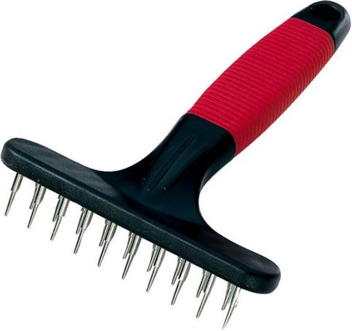 Ferplast Herderhark Dubbel - Hondenvachtborstel - 11x15.5 Cm Rood Zwart 3 Ferplast Herderhark Dubbel - Hondenvachtborstel - 11x15.5 Cm Rood Zwart - Afbeelding 3