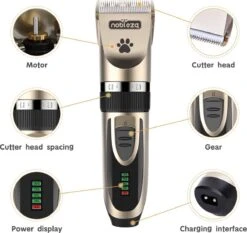 Nobleza Dieren Tondeuse Set - 4 Opzetkammen - Draadloos - Voor Huisdieren Katten & Honden 10 Nobleza Dieren Tondeuse Set - 4 Opzetkammen - Draadloos - Voor Huisdieren Katten & Honden -Honden Huis Winkel 1200x1133
