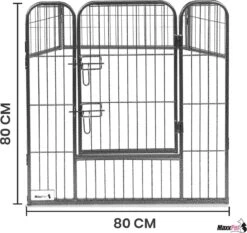 MaxxPet Puppyren - Hondenbench - Hondenren- Puppyren Met 8 Kennelpanelen - Staal -80 X 80 Cm Ø 210 Cm -Honden Huis Winkel 1200x1133 4