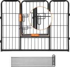 Transformeerbare Hondenren - Dieromheining Van 60 Cm Hoog En 210 Cm Diagonaal - Zwart -Honden Huis Winkel 1200x1138