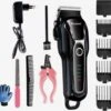 Merkloos Dierentondeuse + Haren Verwijderaar - Scheerapparaat Voor Honden En Katten - 4 Opzetstukken - Oplaadbaar - Draadloos - Stil - Verschillende Haar En Vachtlengtes - Hondentrimmer - Honden Trimmer - Honden Knippen - Haren Knippen